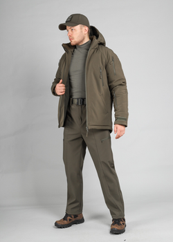 Куртка тактична FCTdesign зимня Патрол Софтшелл 52-54 хакі