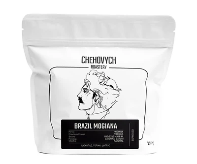 Кава Chehovych Brazil Mogiana у зернах 250 г