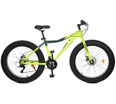 Велосипед горный фэтбайк Profi Avenger 26 дюймов рама 17" (Желтый)