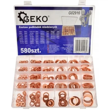 Набор медных шайб 580 шт. Geko G02916