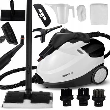 Пароочисник MalTec HDS7000W-PRO, 2000 Вт, 1.6 л, 4 бар, набір насадок, регулювання подачі пари, мікрофібра, захист від перегріву
