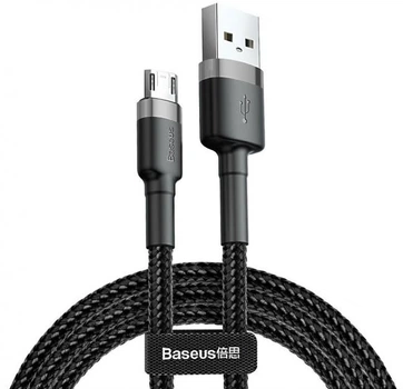 Кабель Baseus Cafule Cable USB for Micro 2.4A 1м Черный (CAMKLF-BG1)