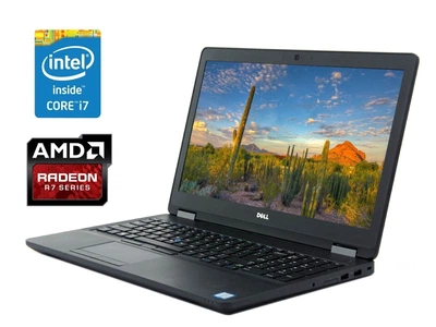 Игровой ноутбук Б-класс Dell Latitude E5570 / 15.6" (1920x1080) IPS / Intel Core i7-6820HQ (4 (8) ядра по 2.7 - 3.6 GHz) / 16 GB DDR4 / 256 GB SSD / AMD Radeon R7 M370, 2 GB GDDR5, 128-bit / WebCam / Win 10 Pro б/у