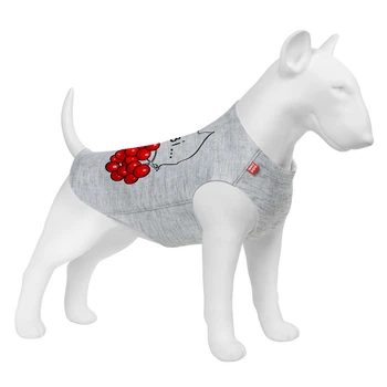 Майка для собак WAUDOG Clothes рисунок "Калина", XS30, B 40-46 см, С 23-28 см