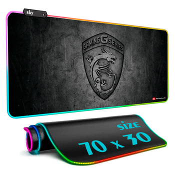 Геймерский коврик для мышки SKY (GMS-WT 7030/114) MSI / RGB подсветка / 70x30 см