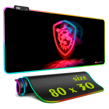Геймерский коврик для мышки SKY (GMS-WT 8030/115) MSI / RGB подсветка / 80x30 см