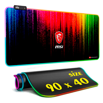 Геймерский коврик для мышки SKY (GMS-WT 9040/118) MSI / RGB подсветка / 90x40 см