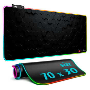 Геймерский коврик для мышки SKY (GMS-WT 7030/153) Hexagon / RGB подсветка / 70x30 см