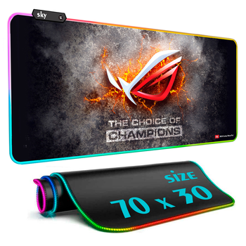 Геймерский коврик для мышки SKY (GMS-WT 7030/135) ROG / RGB подсветка / 70x30 см