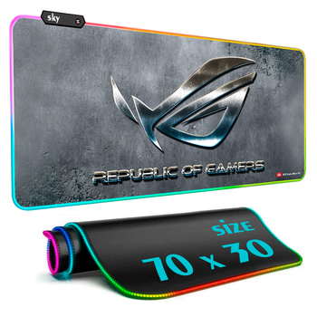 Геймерский коврик для мышки SKY (GMS-WT 7030/138) ROG / RGB подсветка / 70x30 см