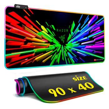 Геймерский коврик для мышки SKY (GMS-WT 9040/128) RAZER / RGB подсветка / 90x40 см