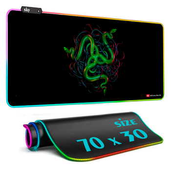 Геймерский коврик для мышки SKY (GMS-WT 7030/129) RAZER / RGB подсветка / 70x30 см