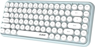 Беспроводная клавиатура Ajazz 308I мини-клавиатура с 84 клавишами, технология беспроводного подключения Bluetooth 2,4 ГГц. Цвет – Зеленый, С американской раскладкой