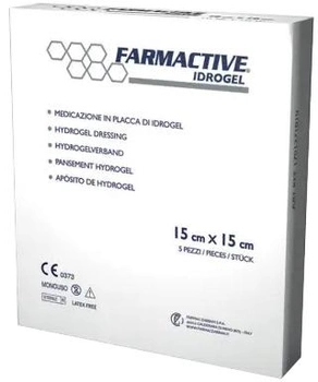 Гидрогелевая повязка Farmactive не адгезивная стерильная 15 x 15 см (1701501515)