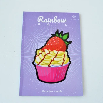 Блокнот А5 с цветными листами Profi Artbook Rainbow "Cake" violet 96 страниц арт. 901210