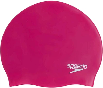 Шапочка для плавания Speedo Plain Moulded Silicone Cap Au Розовая (8-70984B495) (5053744680583)