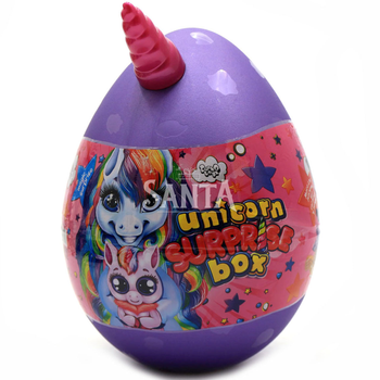 Ігровий набір Данко Тойс «Unicorn Surprise Box» Яйце єдинорога, фіолетове, українська мова, 30х20 см (USB-01-01U)