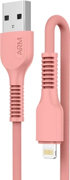 Кабель ArmorStandart AR88 USB to Lightning 2.4A 1 м Pink Sand (ARM65286)