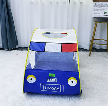 Детская игровая палатка SUNROZ 5008A полицеская машинка 75х125х70 см Синий