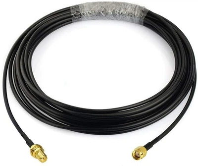 Антенный кабель-удлинитель RP-SMA Male на RP-SMA Female длиной 3 метра Unitoptek RP-SMA-3