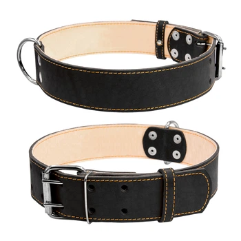 Ошейник "CoLLaR" двойной (ширина 45мм, длина 56-68см) черный 03591