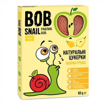 Конфета Bob Snail Улитка Боб яблуково-грушева 60 г (4820162520187)