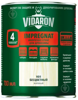 Vidaron - Импрегнат защитно-декоративный для древесины, 9 л., V01