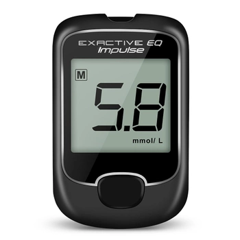 Глюкометр для вимірювання цукру в крові Exactive EQ з 50 тест смужками