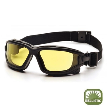 Балістичні окуляри з ущільнювачем Pyramex i-Force Slim Amber (Anti-Fog)