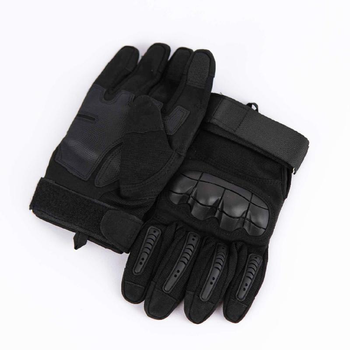 Тактические перчатки сенсорные с кастетом черные 2116b 2XL