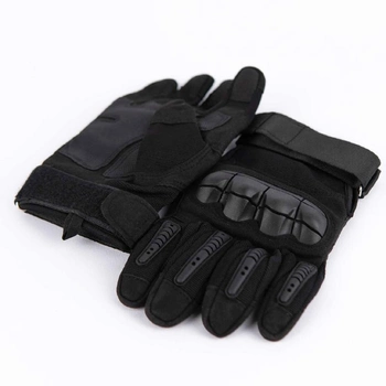 Тактичні сенсорні рукавички з кастетом чорні 2116b XL