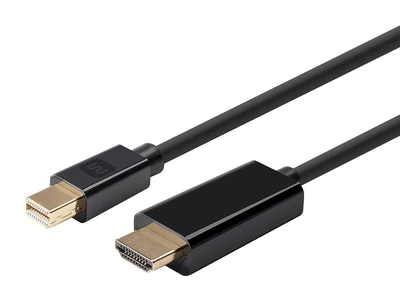 Цифровой кабель Mini DisplayPort версия 1.2a Mini-DisplayPort штекер/HDMI штекер Ultra HD 4K Monoprice длина 1.8м MDP-HDMI-4K-MM-06