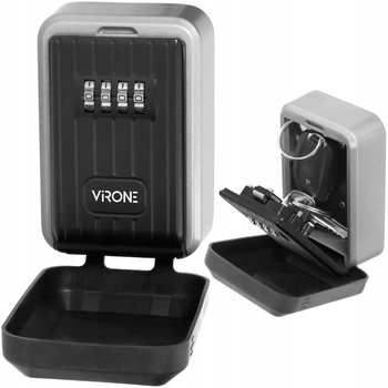 Сейф для ключів VIRONE з механічним кодом 12,5 х 9,5 х 5 см model KL-2 (10921828483) Чорний
