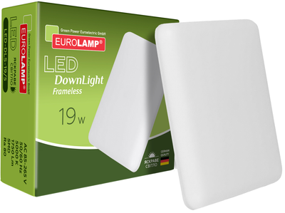 Светильник накладной Eurolamp Frameless Downlight 19W 5000K (LED-DLS-19/5)
