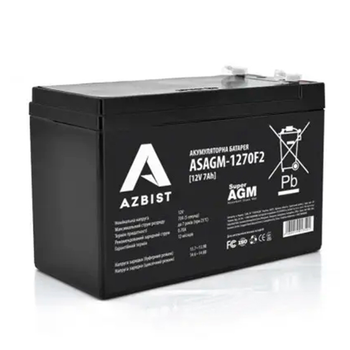Аккумулятор для бесперебойника 12v 7ач 150х60х90 black case q5 AZBIST, ASAGM-1270F2, /