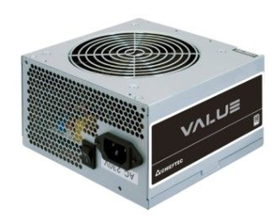 Блок живлення CHIEFTEC Value (400W), >80%, 80+ White(230V Only), 120mm, 1xMB 24pin(20+4), 1xCPU 8pin(4+4), 2xMolex, 3xSATA, 1xPCIe 8pin(6+2), Bulk