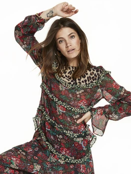 Легка блуза з оборками та довгими рукавами Scotch & Soda 136793 M (98906M) Мультиколор