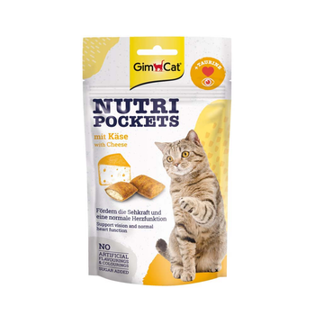 Вітамінні ласощі для котів GimCat Nutri Pockets Сир + Таурин 60 г