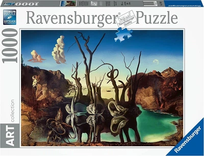 Пазл Ravensburger Swans Reflecting Elephants Salvador Dali ART Collection Лебеді, що відображаються у слонах 1000 шт. (‎17180)