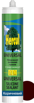 Герметик силиконовый HERCUL UNIVERSAL коричневый 280 мл