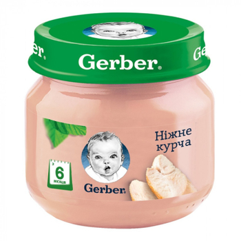 Дитяче пюре Gerber ніжне курча 80 г (1227405)