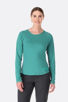 Лонгслив женский Rab Lateral LS Tee Womens 10 Сірий-Бірюзовий