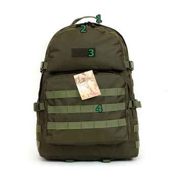 Тактичний похідний міцний рюкзак 5.15.b 40 літрів афган