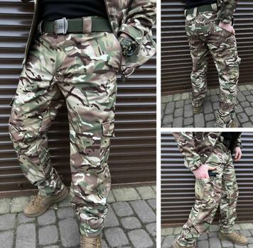 Тактичні штани soft shell мультикам ВСУ Premium, Військові штани мультикам ЗСУ, Тактичні штани на флісі 54р.