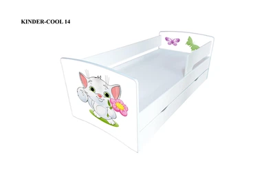 Ліжко дитяче Kinder-cool 14 з бортиком і ящиком 80х170 Viorina-Deko без матраца