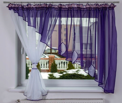 Штора-вуаль Verona LIMA Curtain Leaves 150 х 370 см (7173682960DV) темно-фіолетовий