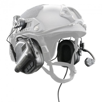 Активні навушники тактичні з гарнітурою мікрофоном на шолом Opsmen Earmor M32H Чорний (150260)