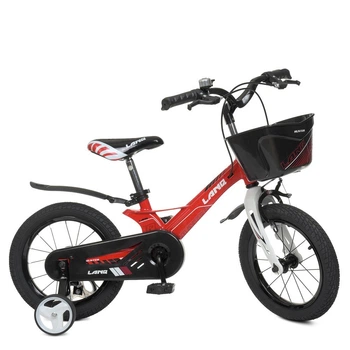 Детский двухколесный магниевый велосипед с корзинкой 14 дюймов Hunter WLN1450D-3N красный