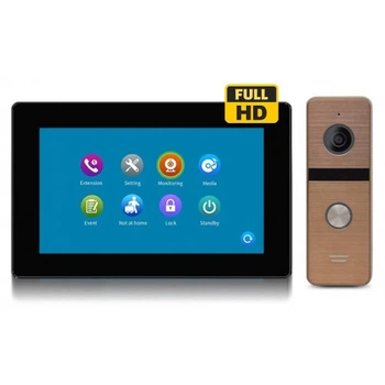 Комплект домофона CoVi Security TAB FHD Black + Iron FHD Bronze