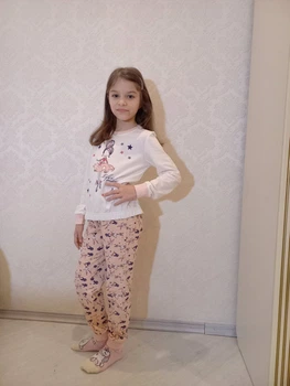 Пижама для девочки детская ELLEN Ballerina GPK 0482 /01/01 158см 13 лет розовый с белым